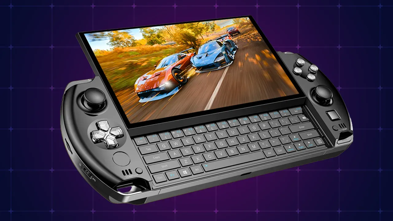 The GPD Win 4 with its sliding keyboard.