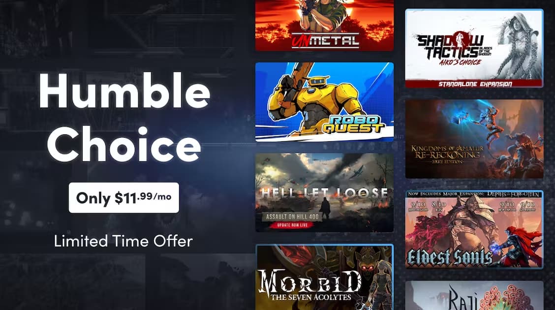Humble Bundle October Choice! 8 STEAM Games (worth 190 Eur) for 10