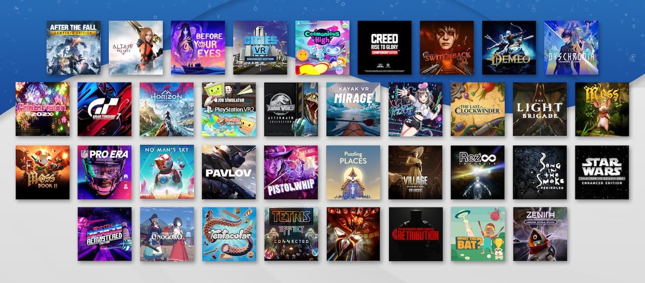 The launch line-up of PSVR 2 games
