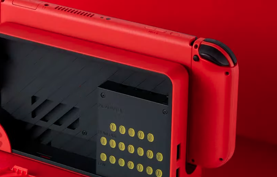 Coins in the dock - Mario Red Edition OLED
