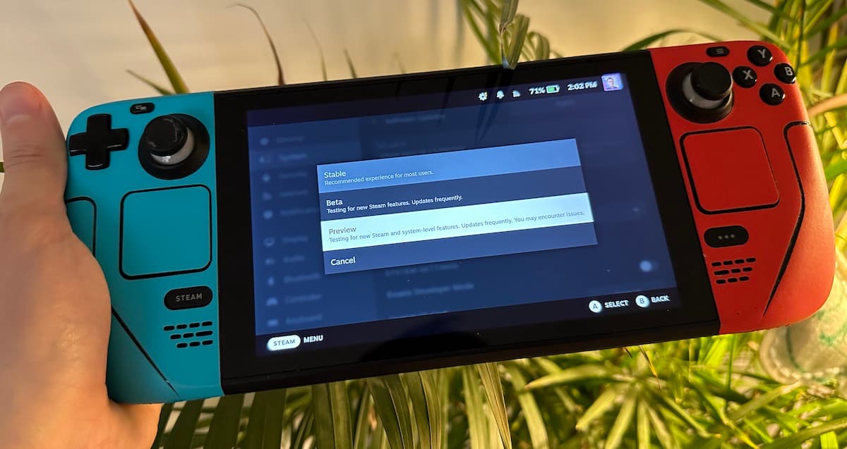 Steam Deck System Update Channel