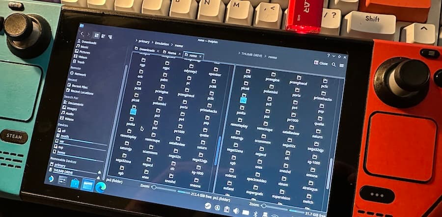 Moving files on a Steam Deck