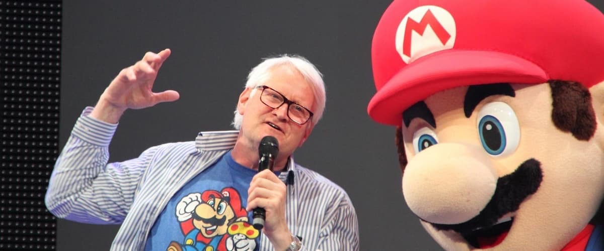 Charles Martinet (Mario voice actor) on stage at Gamescom 2017