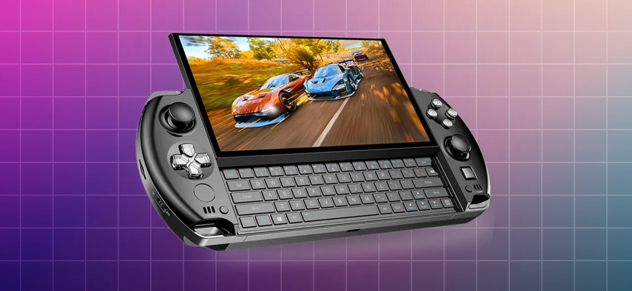 The GPD Win 4 with its sliding keyboard.